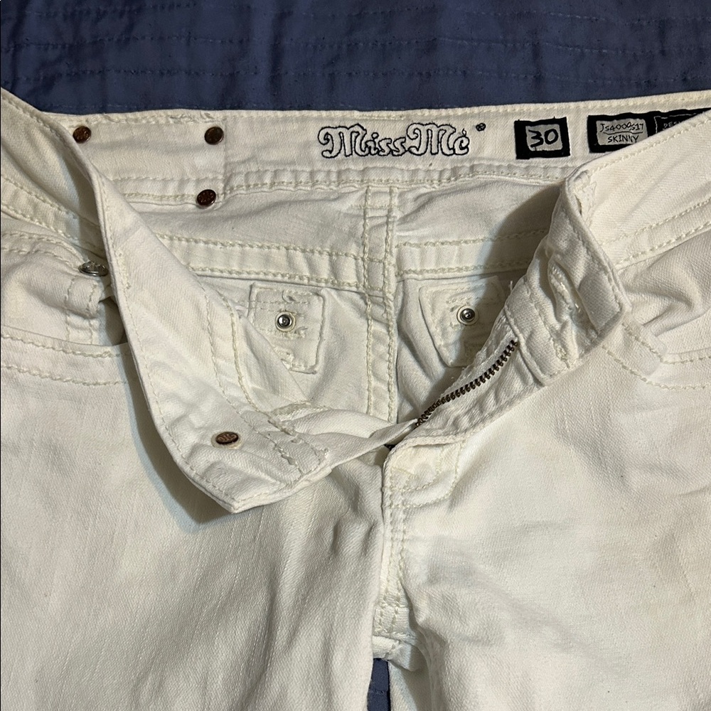 Miss Me Cream Denim Pants